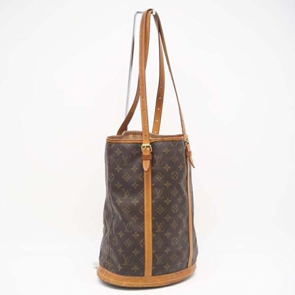 LOUIS VUITTON Monogram Bucket GM M42236 Handbag in Brown Coated Canvas for Women
